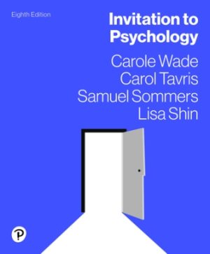 Invitation to Psychology 8th Edition Wade Test Bank