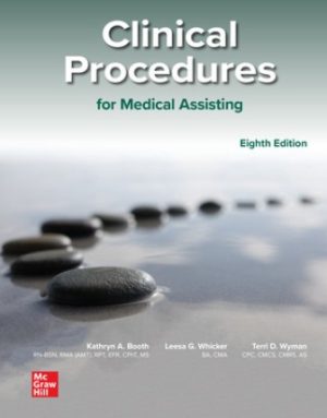 Clinical Procedures for Medical Assisting 8th Edition Booth Test Bank